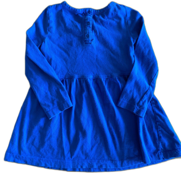 Primary Blue Long Sleeve Dress Girls' 3 - Picture 2 of 8
